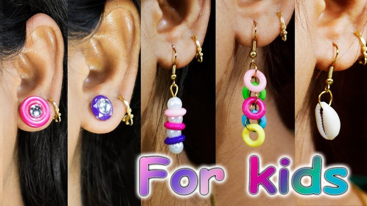 5 easy earring from kids project material | earring for kids | Art with Creativity