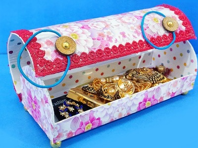 Amazing Best Out Of Waste Jewelry Box using Waste Cardboard! Paper Craft Ideas