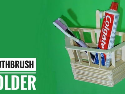 Best Out Of Waste Icecream Stick Craft Idea | DIY Craft Project | Toothbrush Holder | Basic Craft