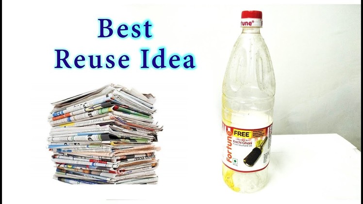 Best out of waste | Waste Plastic bottle and newspaper craft