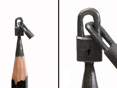 Carving Two Locks Into a Pencil Tip