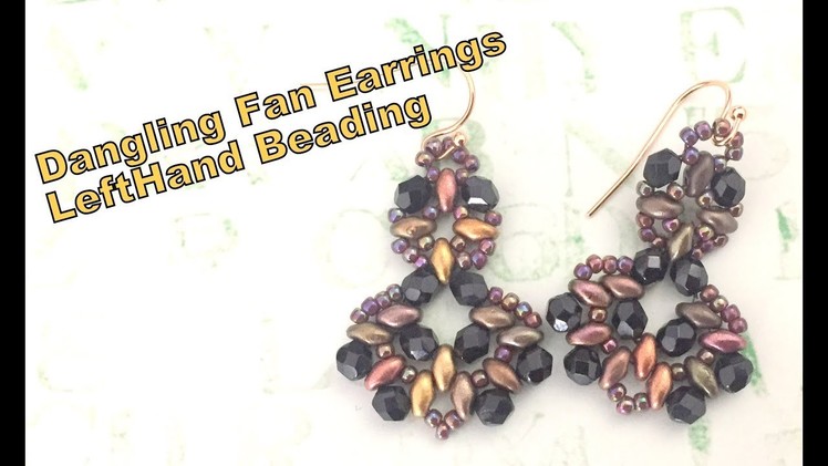 Dangling Fan Earrings-- Beading tutorial