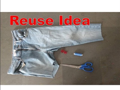 Denim Craft Idea | Old Jeans Handbag | DIY Jeans Bag | Old Jeans Recycling Idea