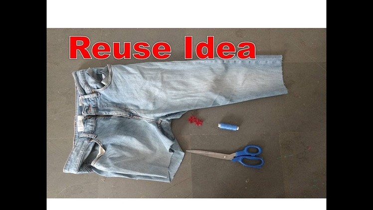 Denim Craft Idea | Old Jeans Handbag | DIY Jeans Bag | Old Jeans Recycling Idea