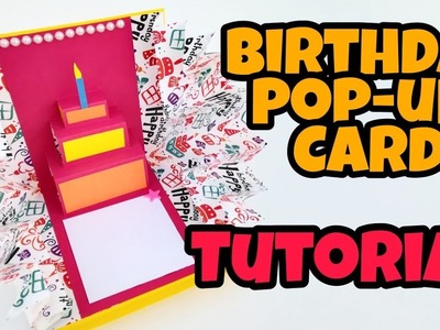 DIY Birthday Popup card || SCRAPBOOK ideas || Card for birthday || Birthday cake card
