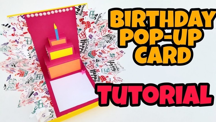 DIY Birthday Popup card || SCRAPBOOK ideas || Card for birthday || Birthday cake card