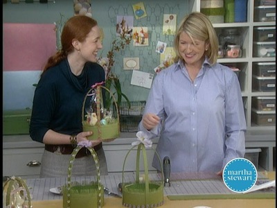 DIY Cookie Tin Basket for Easter- Martha Stewart
