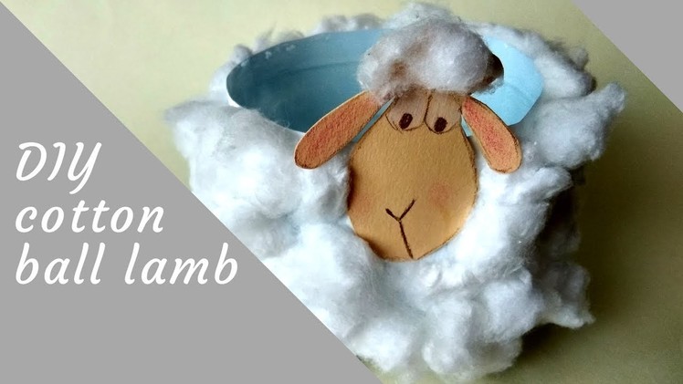 DIY craft idea:cotton ball lamb for Easter or Christmas