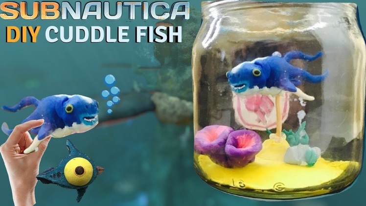 DIY cuttle fish in a jar from "subnautica" - clay tutorial