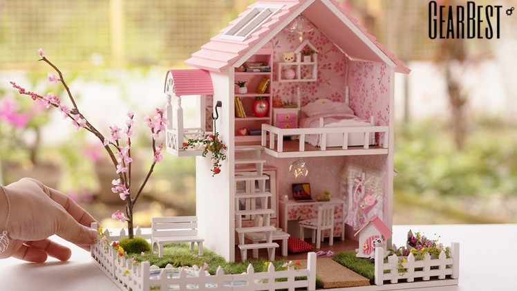 DIY Miniature Cherry Blossoms Dollhouse - Spring Romance