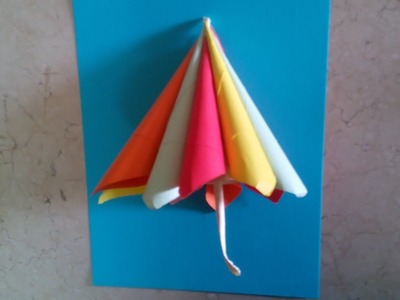 DIY Paper Crafts for Kids - How to Make a Colored Umbrella + Tutorial !