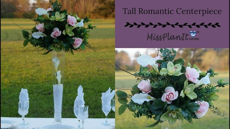 DIY Tall Romantic Centerpiece | Budget Wedding Decor | DIY Tutorial