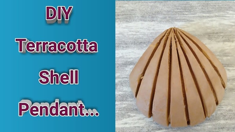 DIY Terracotta Shell Pendant easily(Embossed Type)