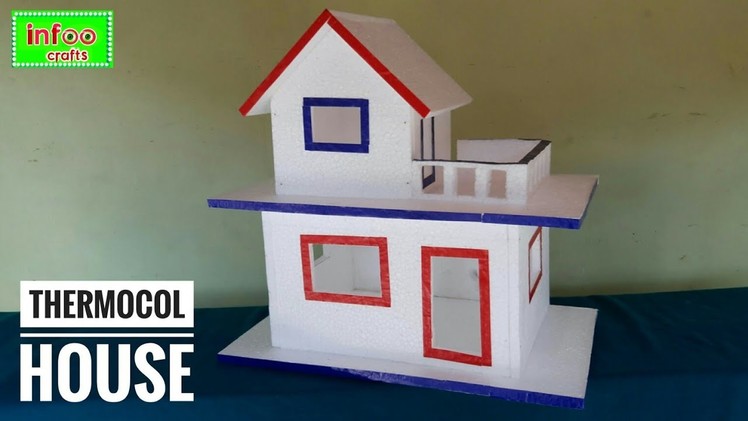 DIY- Thermocol House | Thermocol Craft For School Project | Best Out Of Waste Thermocol Craft Idea