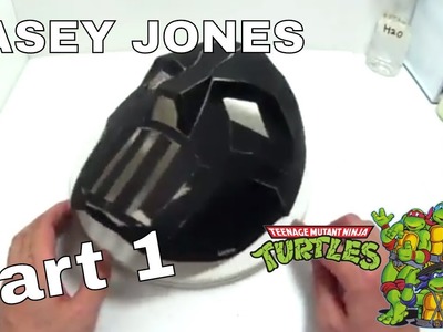 DIY TMNT Casey Jones Mask Part 1 - Paperboard Costume How to