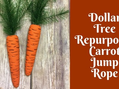 Dollar Tree Easter Crafts: Repurposed Carrot Jump Rope