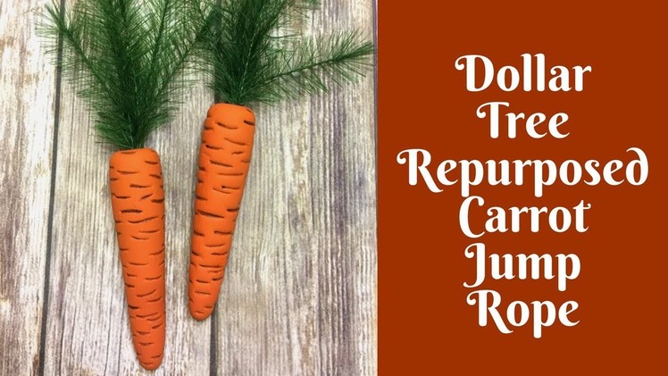 Dollar Tree Easter Crafts: Repurposed Carrot Jump Rope