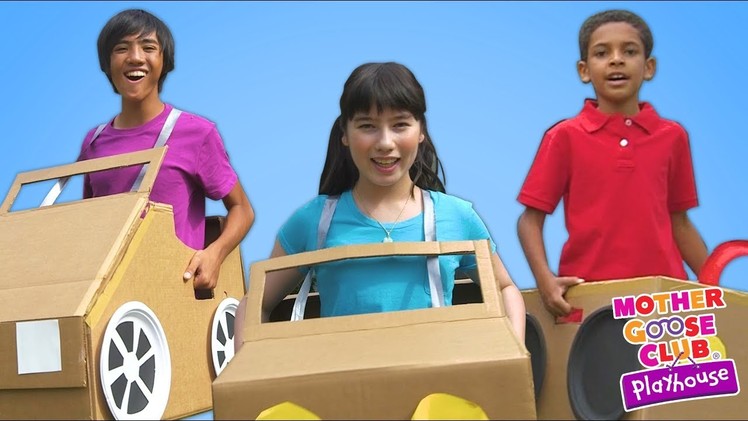 Driving in My Car | DIY Car Craft Fun | Mother Goose Club Playhouse Kids Video