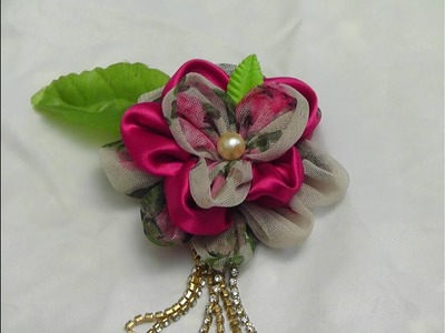 FABRIC FLOWER FOR DRESSES. HEAD BANDS. CLIP- DIY