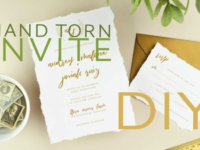 How to DIY Wedding Invitations with Hand Torn, Deckled Edge Paper