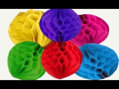 How to make a paper honeycomb ball
