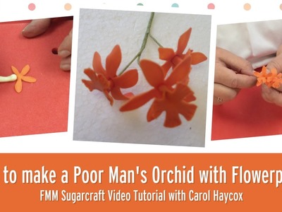 How to make a Poor Man's Orchid with Flowerpaste l FMM Sugarcraft tutorial