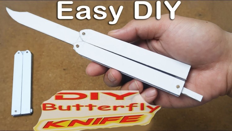 How to make Butterfly knife from Cardboard - EASY TUTORIAL