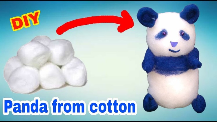 How to make panda with cotton at home in hindi | Gk craft