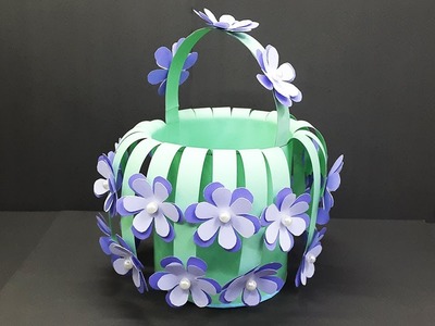 How to make Paper Basket easy for Christmas Gift - DIY Paper Basket (Flower Basket)