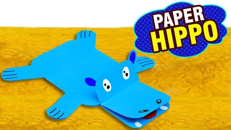 How To Make Paper Hippo Craft Ideas For Children | Making Of Hippopotamus With Paper | Easy DIY