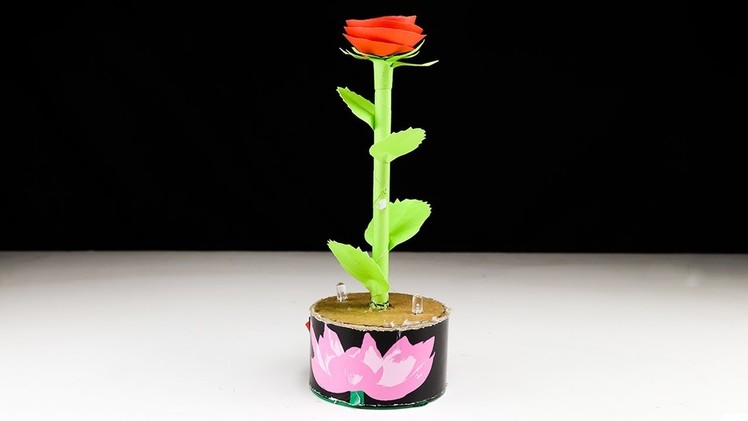 How To Make Small Rose Flower With Chandeliers Light - DIY Chandeliers Light With Rose Flower