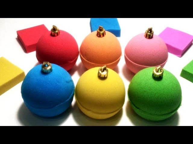 Learn Colors DIY How To Make  Colors Kinetic Sand Big Balls Fun Video For Kids
