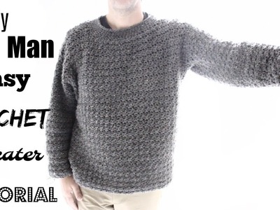 Manly Man's sweater Crochet Tutorial