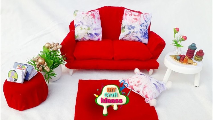Miniature sofa # modular sofa  # diy craft ideas-best out of waste शिल्प विचार @ diy craft ideas