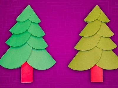 Paper Christmas Craft Ideas   How to Make a Christmas Tree With Color Paper   DIY Xmas Decor