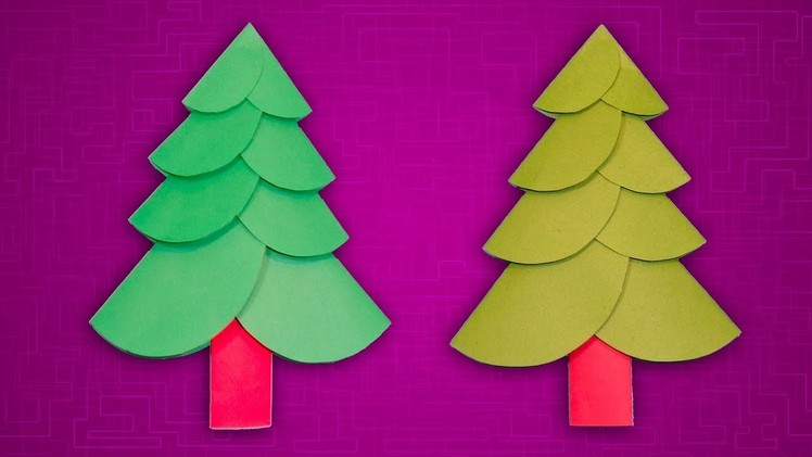 Paper Christmas Craft Ideas   How to Make a Christmas Tree With Color Paper   DIY Xmas Decor