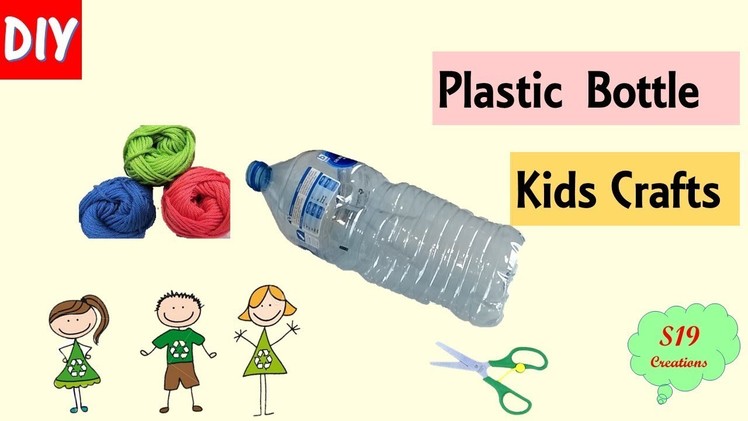 Plastic bottle craft ideas | Plastic bottle reuse idea | KIDS SCHOOL PROJECT IDEAS