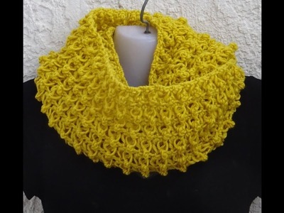 *PRETTY AND EASY PATTERN FOR INFINITY SCARF AND MORE*one row repeat
