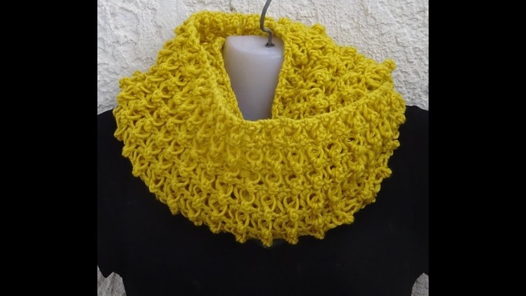 *PRETTY AND EASY PATTERN FOR INFINITY SCARF AND MORE*one row repeat
