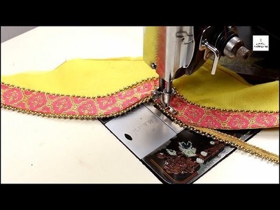 डिज़ाइनर कैप स्लीव बनाने का बहुत ही आसान तरीका , Cap Sleeve Design Cutting and Stitching,