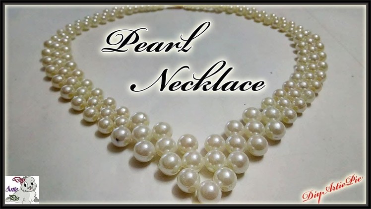 #135 How To Make Pearl  Beaded Necklace || Diy || Jewellery Making