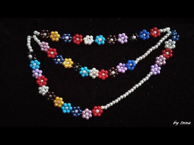 Beaded Necklace. Easy pattern for beginners. ????