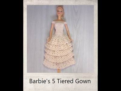 Crochet Barbie Ivory Gown - Tutorial