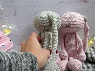 Crochet bunny, handmade stuffed toy, Cozy House Shop