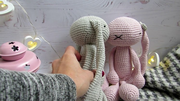 Crochet bunny, handmade stuffed toy, Cozy House Shop
