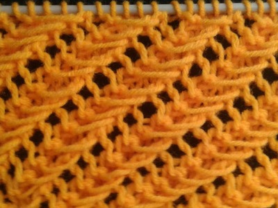 Diagonal lace knitting in hindi with (English subtitles). summer top, jackets, border. design no 71