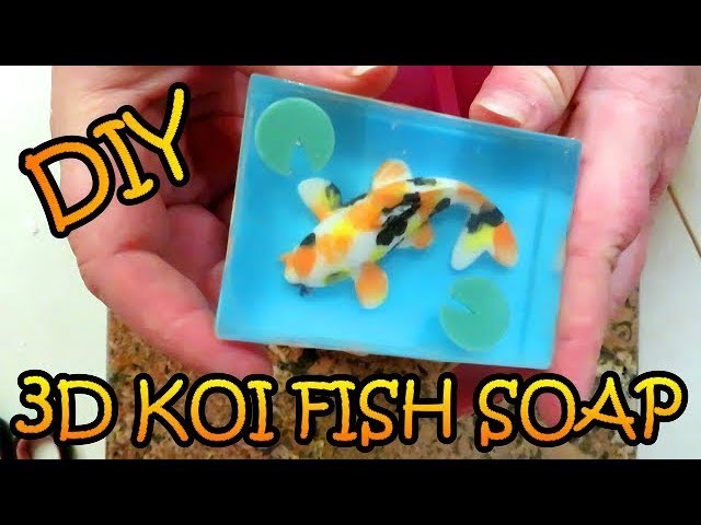 DIY HOW TO MAKE 3D KOI FISH SOAP - MELT AND POUR TUTORIAL