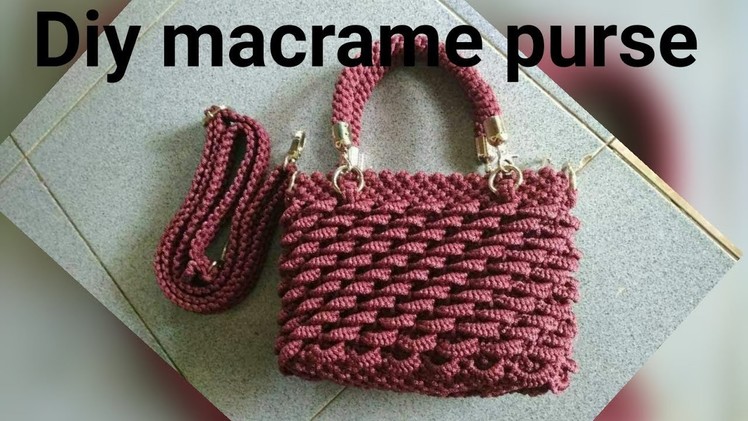 DIY how to make macrame purse # design 20