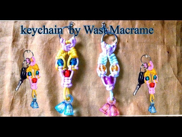 Diy macrame keychain | easy macrame keychain  design #2  | macrame art | Infoqueen
