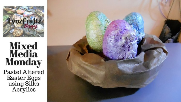 DIY Mixed Media Pastel Altered Easter Eggs step by step